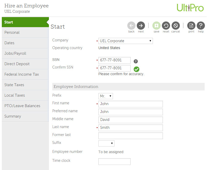 UltiPro HR Portal